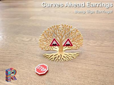Caution: Curves Ahead – Bump Sign Earrings