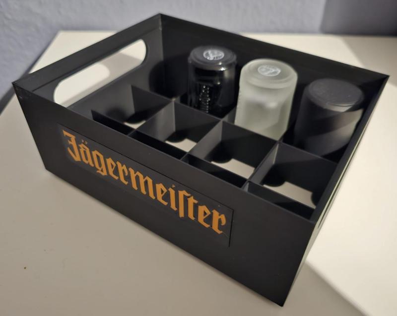 Jägermeister shot glass crate