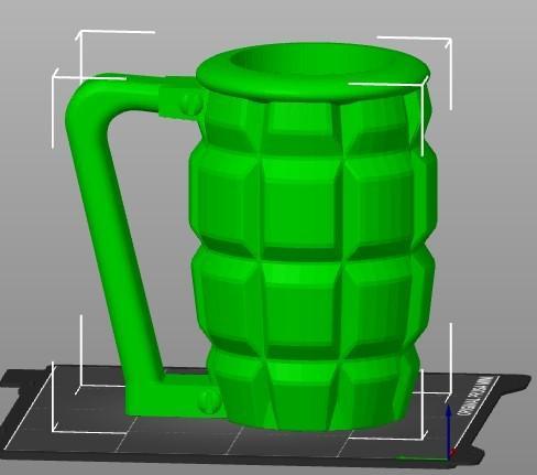 Grenade beer can mug