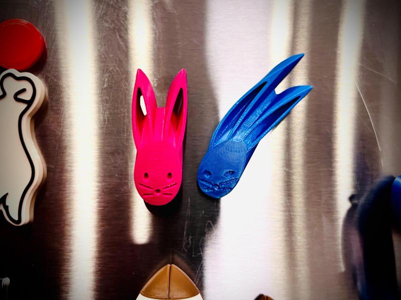Easter Bunny & Trippy Bunny Fridge Magnets