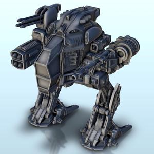 Massive gunned robot 26 - BattleTech MechWarrior Warhammer Scifi Science fiction SF 40k Warhordes Grimdark Confrontation