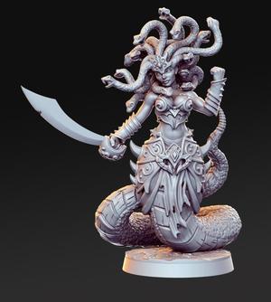 Medusa - Female serpent- 32mm - DnD