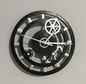 Modern Steampunk Gear Clock Housing for Quartz Movement Mechanism