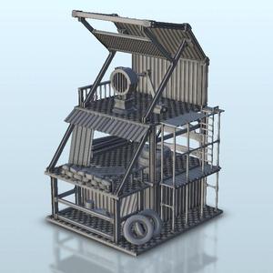 Surveillance post on scaffolding - Flames of war Bolt Action Warhammer 40 000 Science fiction SF 40k Star Wars Legion Warhordes Grimdark Confrontation