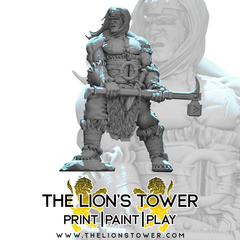 Heroes of the Dale - 'Wolf' - Human Male Barbarian (32mm scale pre-supported miniature)