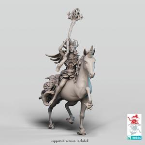 Wood Elf Queen on Unicorn Mount