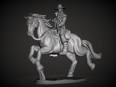 West Hunter on horseback