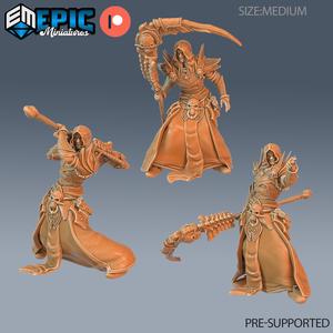 Necromancer Adventurer Set / Undead Wizard / Evil Zombie Sorcerer / Magic Lich / Skeleton Army