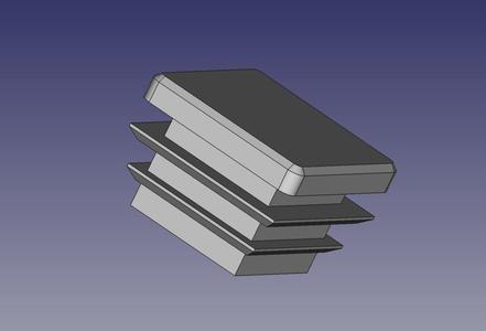 Square Tubing End Cap Plug 30x30 mm.