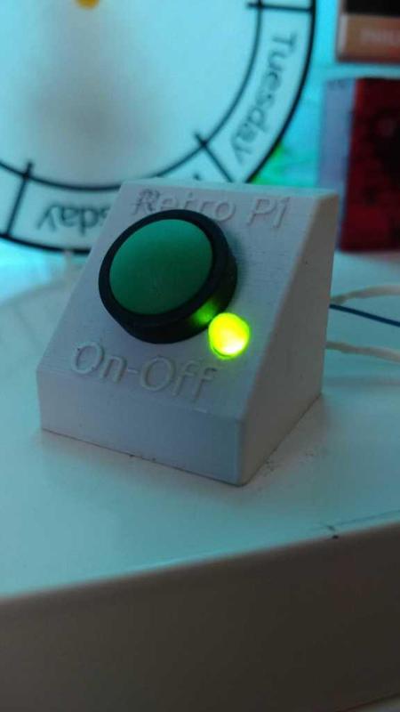 Push On-Off button holder for Retro Pi