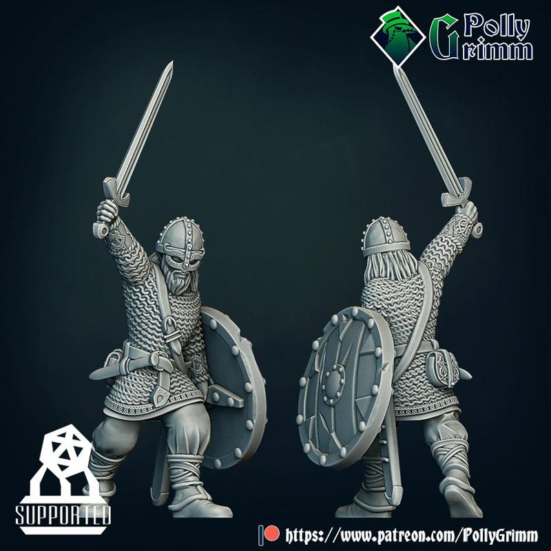 Viking set. Northern warrior.