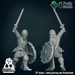 Viking set. Northern warrior.