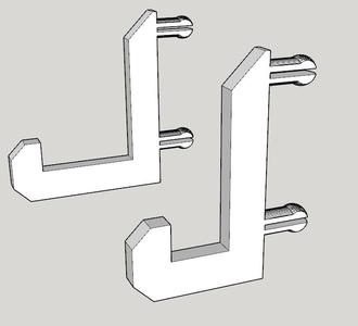 Peg Board Hook 25mm Spacing
