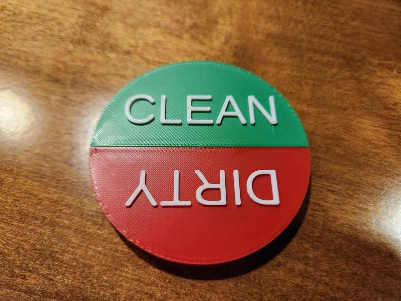 Magnetic Dishwasher Sign