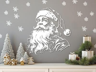 Santa Claus - Christmas Wall Stencil Art