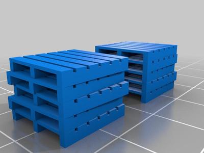 HO Scale Random Stack of Pallets