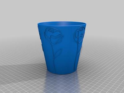 Flower Pot with Roses