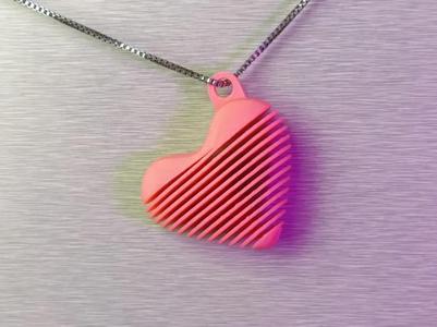 springy heart keychain   