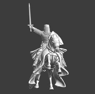 Medieval Mounted Templar Knight