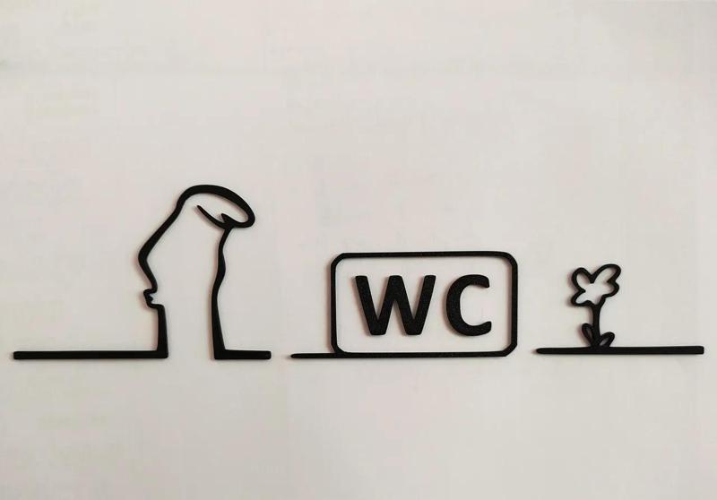 WC door hanger from the iconic cartoon "La Linea" Balum Balum.   