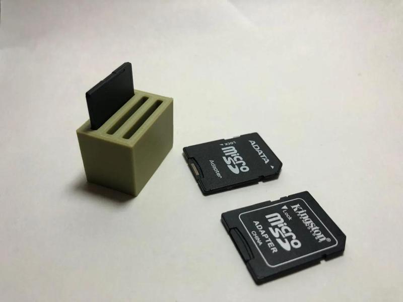 3 slots SD Card Cube holder   