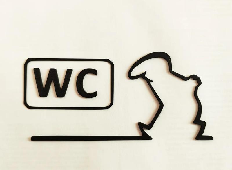 WC door hanger from the iconic cartoon "La Linea" Balum Balum.   