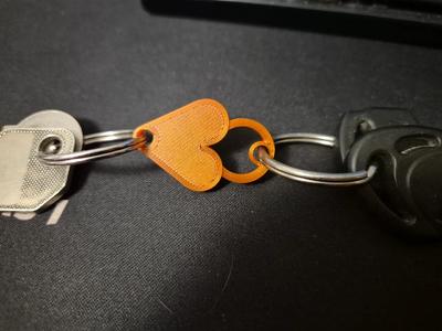 Key Ring Heart Lock   