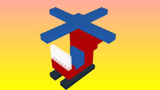 NotLego Lego Helicopter Model 2
