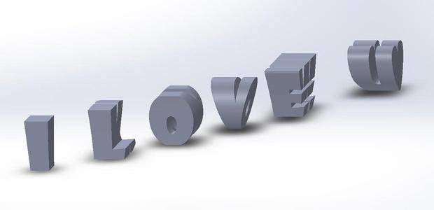 ILOVEU/IKNOW Ambigramme