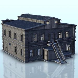 Russian brick warehouse 1 - Flames of war Bolt Action Empire baroque Age of Sigmar Modern Warhammer
