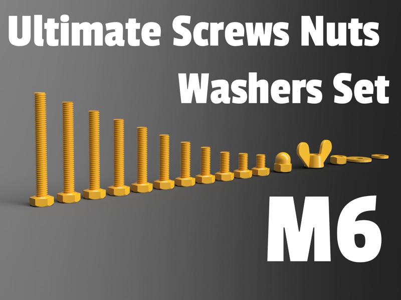Ultimate Bolts, Screws, Nuts, and Washer Set M6