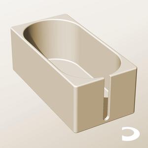 CX96-80-SS Slotted Modular Stacking Storage Boxes Bins | Printable Objects - Infinite Containers | stl file for 3d printing