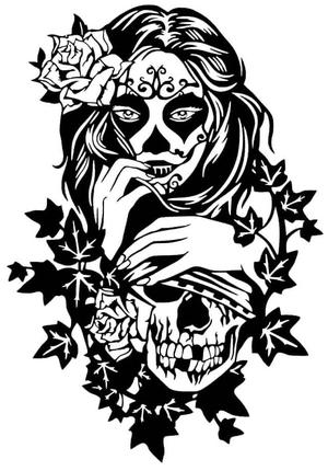 2D sugar skull girl 2