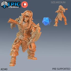 Zombie Warrior Attacking / Undead Soldier / Walking Dead / Graveyard Encounter