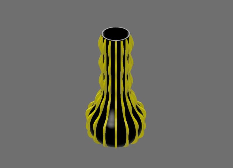 Vase 99: Tall with Wavy Ribs   