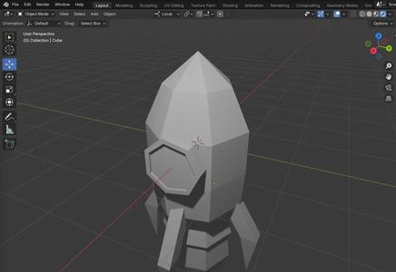 lowpoly rocket   