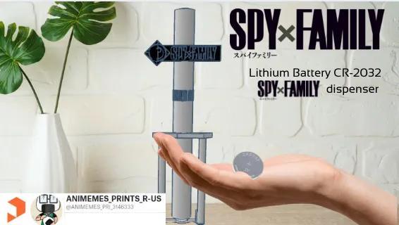 SPY X FAMILY Style Lithium Battery CR-2032 dispenser   