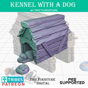 Kennel with a dog