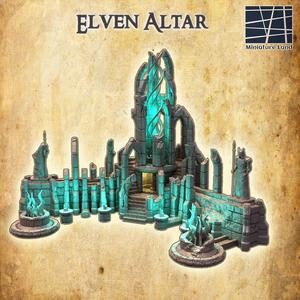 Elven Altar - Tabletop Terrain - 28 MM