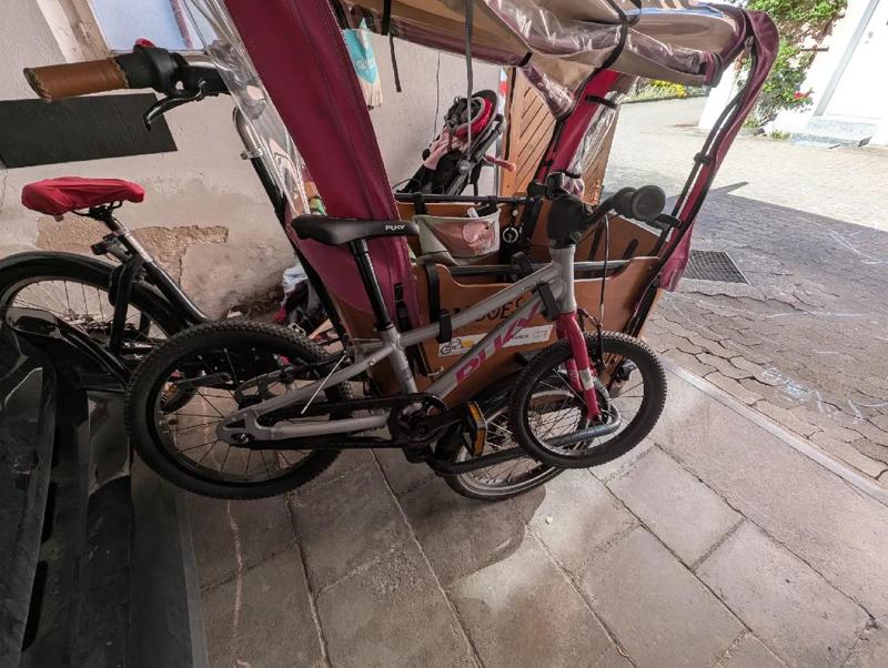 Kinderfahrrad Halterung für Lastenfahrrad Babboe   -  Children's bike mount for cargo bike   