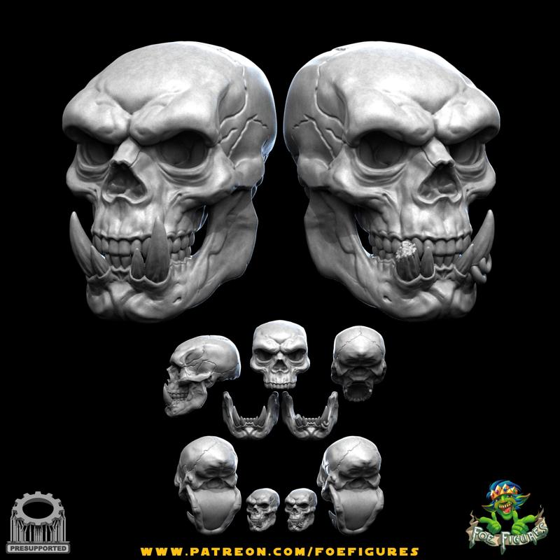 Realistic Orc Skull! 2 versions!