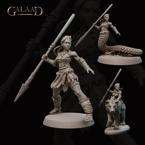 Fighter Amazon Naga - Naga version and Mounted included