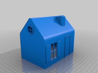 Maison bleue / house lamp