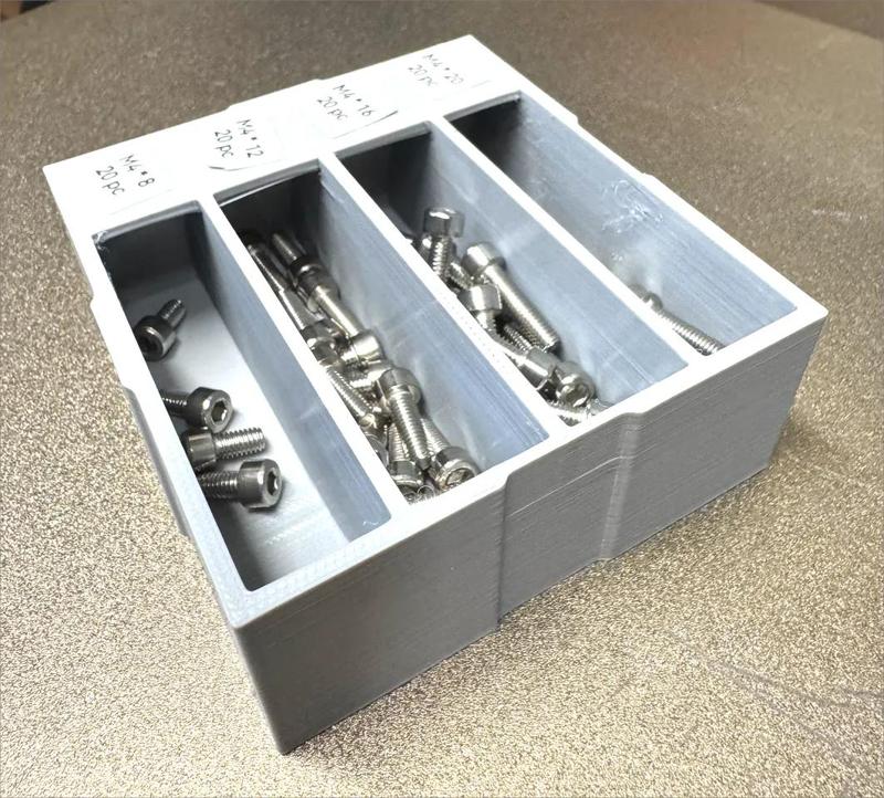 Four-chamber module for modular Screw Organizer   