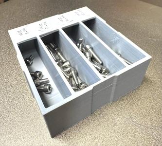Four-chamber module for modular Screw Organizer   