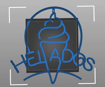 Neon Flex Ice Cream Sign