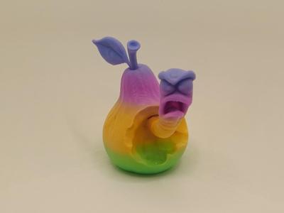 Worm in Pear – Colorful Fruit Fun
