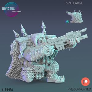 Orc Officer Aiming / Warship Soldier / Space Warrior / Alien Base Predator / Cyberpunk Headhunter / Cosmic Invasion Army / Trooper Attack / Sci-Fi Encounter