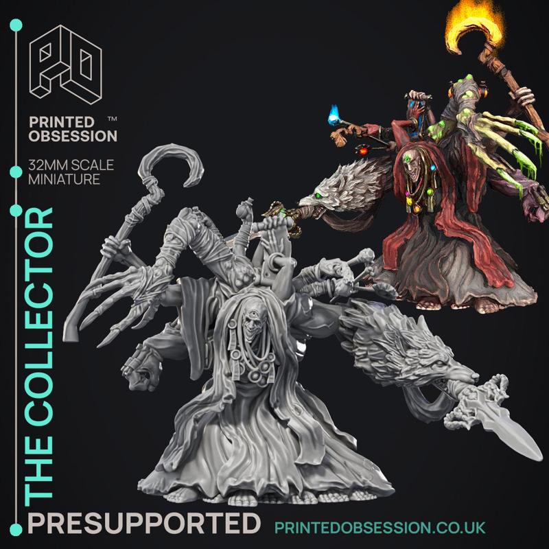The Collector - Boss Monster -  PRESUPPORTED - Illustrated and Stats - 32mm scale