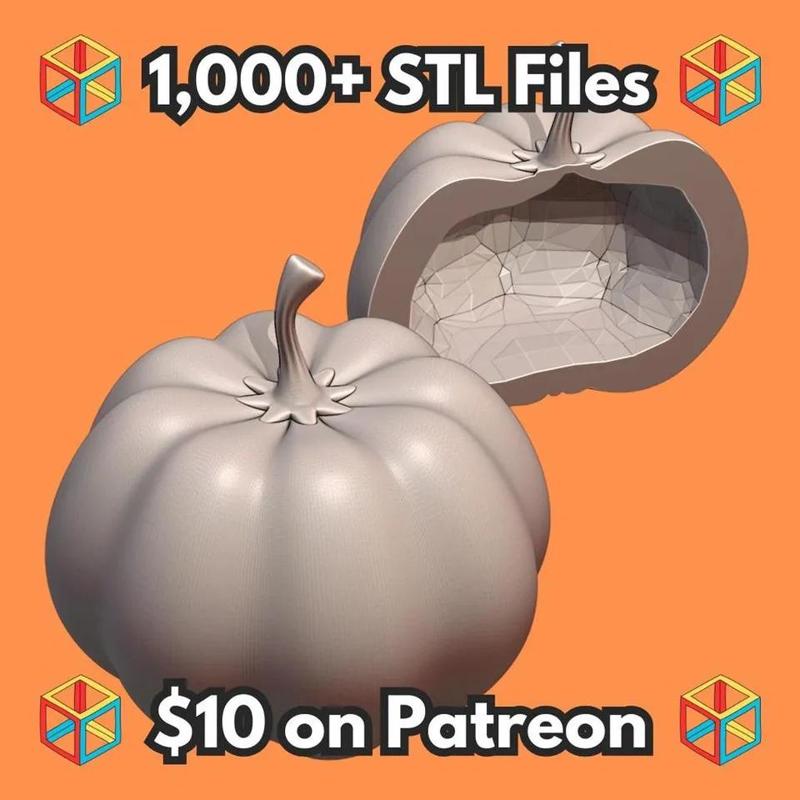 Pumpkin Shaped Decor with Hidden Compartment for Valuables (Requires Pausing During Print) MineeForm FDM 3D Print STL File   